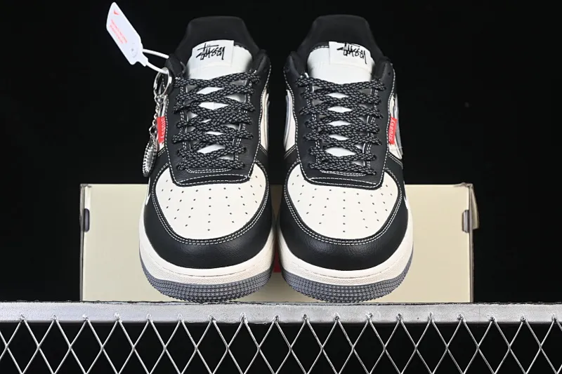 All categories Nk Air Force 1 Air Force series Nk Air Force 1 Low Air Force low-top Nike Air Force 1'07 Low Stusi co-branded beige gray black woven label Air Force 1 low-top casual sneakers DF0188-102